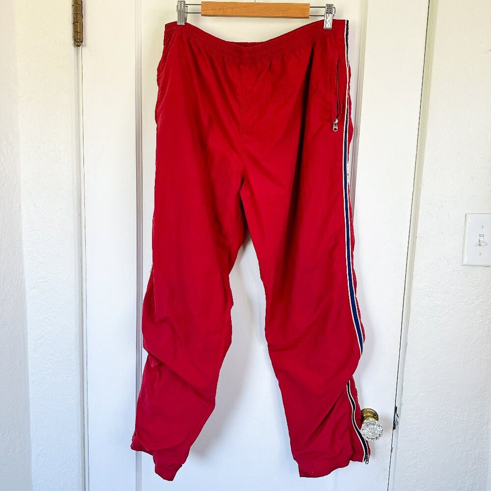 Abercrombie | Vintage Y2K Performance Windbreaker Track Pants in Red - Picture 1 of 5